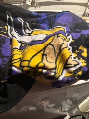 NFL Team Vikings with arm blanket in Purple & Gold